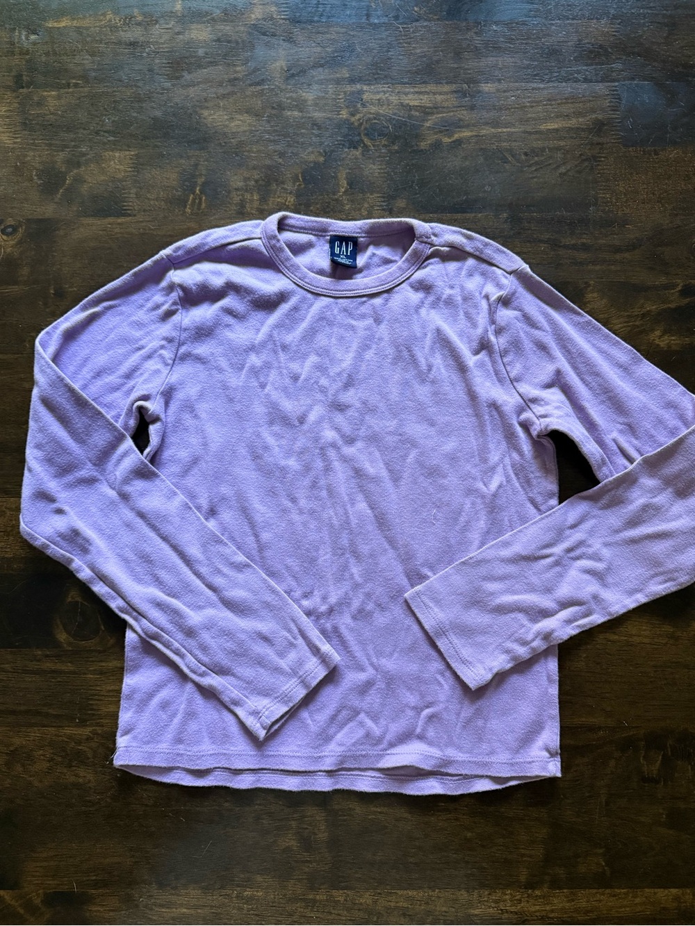 GAP Long-Sleeve Crewneck Tee - Light Lavender